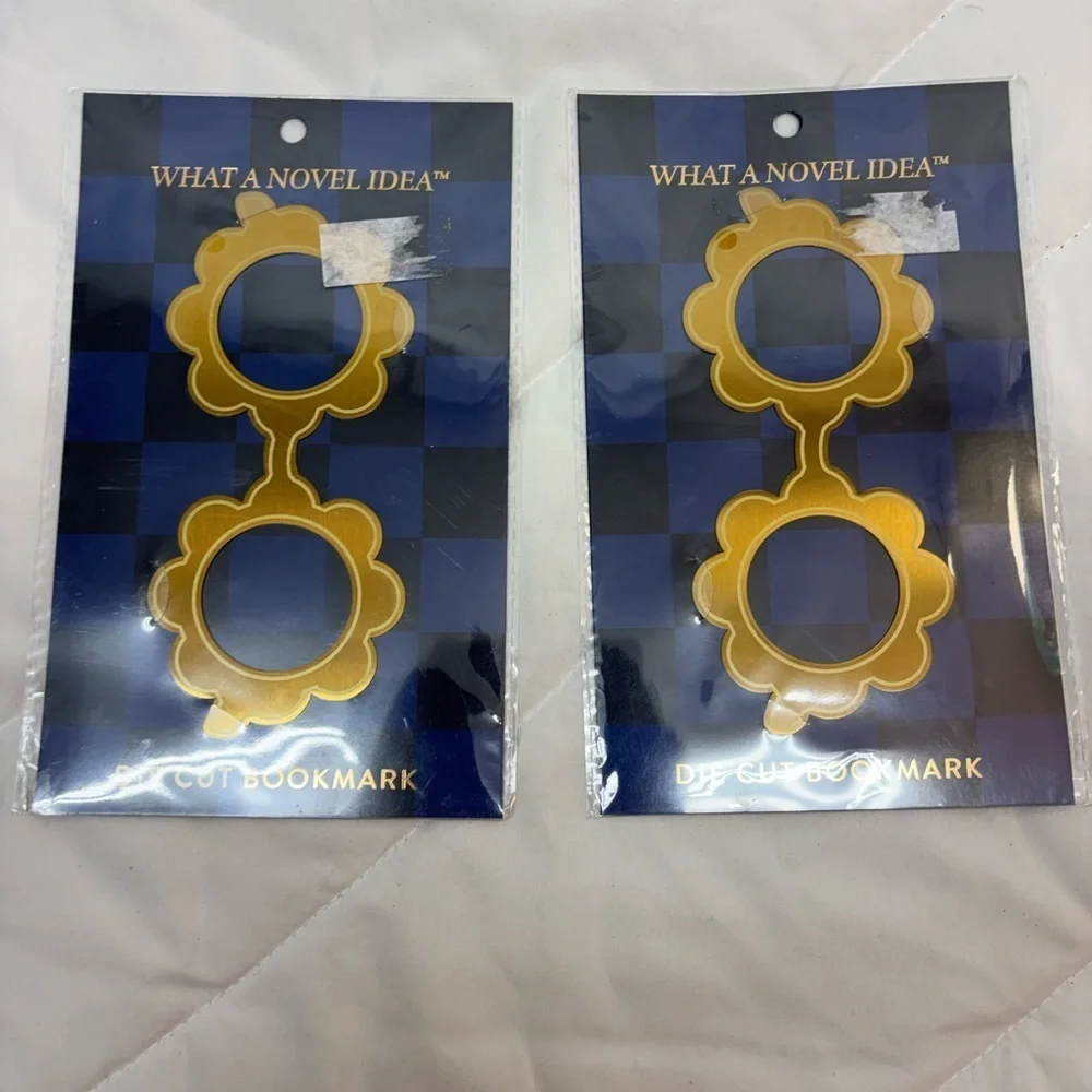 Set of 2 new Target Gold Die Cut Bookmark Sunglasses